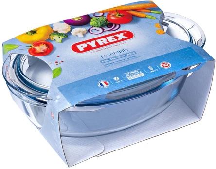 Stiklinis indas Pyrex Essentials, 33 cm x 20 cm, skaidri