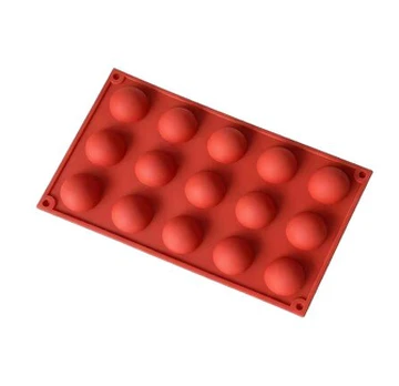 Silikoninė kepimo forma pusrutuliais, 15 vienetų