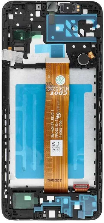 LCD ekranas SAMSUNG A04s OEM rėmeliui su komponentais