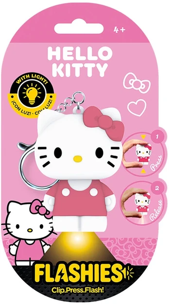 Kids Licensing Flashies Hello Kitty 3D keychain with led flashlight