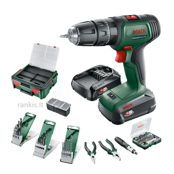 Akum. smūginis gręžtuvas Bosch UniversalImpact18V (2x18V, 06039D4108)