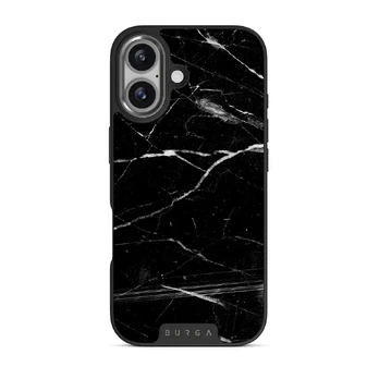 Noir Origin - Black Marble iPhone 17 Case, Elite Dark (MagSafe) / Gunmetal