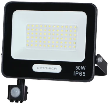 50W LED prožektorius su judesio davikliu, juodas, 4000K