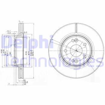 Stabdžių diskas DELPHI BG3733