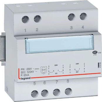 Legrand Saugos transformatorius 230V 12 / 24V 63VA 413098