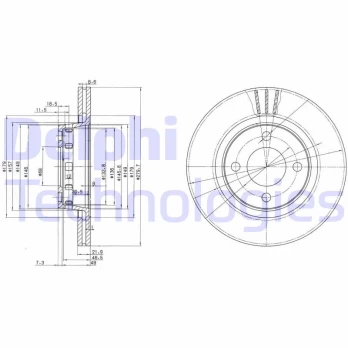 Stabdžių diskas DELPHI BG2784