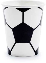 Party Deco Fodbold papkrus, 6 stk