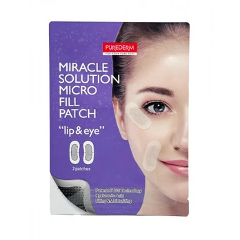 Purederm Miracle Solution Micro Fill Patch Lip & Eye Drėkinantis pleistrai paakių ir lūpų sričiai, 1 pora