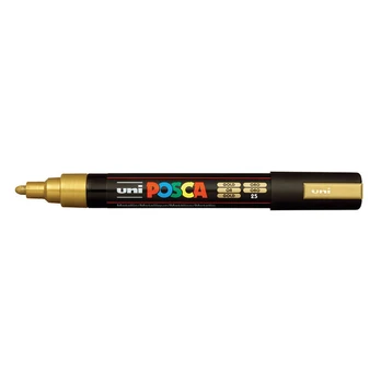 Žymeklis UNI Posca PC-5M, apvalus, 1.8 - 2.5 mm, auksinis