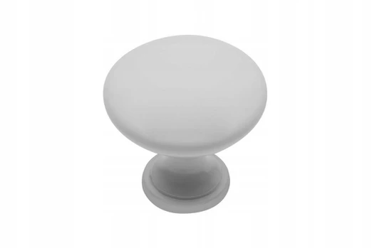 Zamak knob TERNI baltas glossy