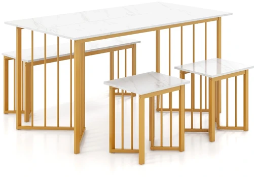 Valgomojo stalo komplektas 150 x 80 cm 4 vnt.