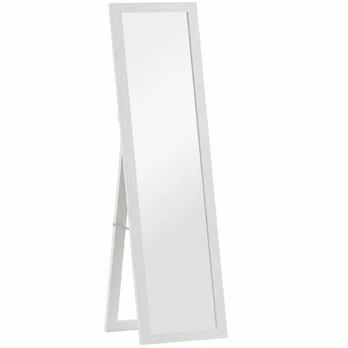 Pastatomas veidrodis su rėmu, 37 × 157 cm, baltas