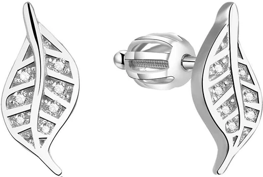 Beneto Sidabrinis earrings with zircons AGUP1634S