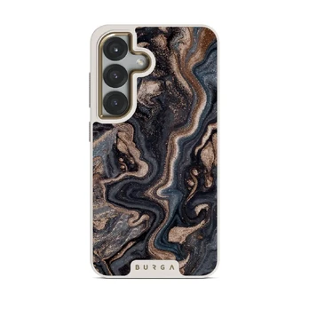 Enchanted Mirror - Marble Samsung Galaxy S25 Case, Elite Light (Magnetic) / Gold