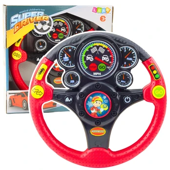 Interaktyvus žaislas, vairas Lean Toys Super Driver, 23 cm, raudona