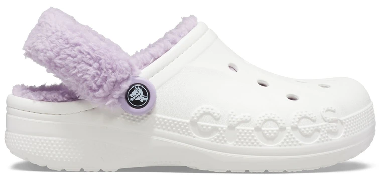 Crocs™ Baya Lined Fuzz Strap Clog White/Lavender - 42,5