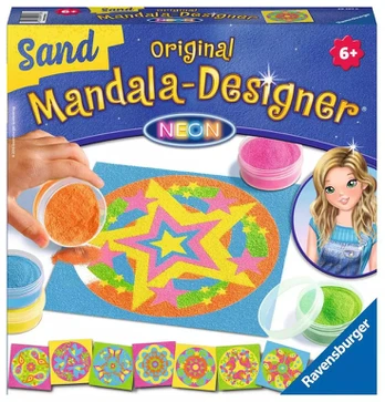 Ravensburger kūrybinis rinkinys „Smėlio Mandala-Designer: Neon“, nuo 6 m.