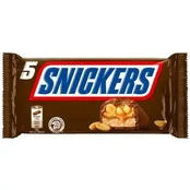 Šokoladinis batonėlis SNICKERS, 5x50g kaina