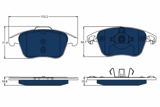 TRW GDB1691BTE Brake pad set