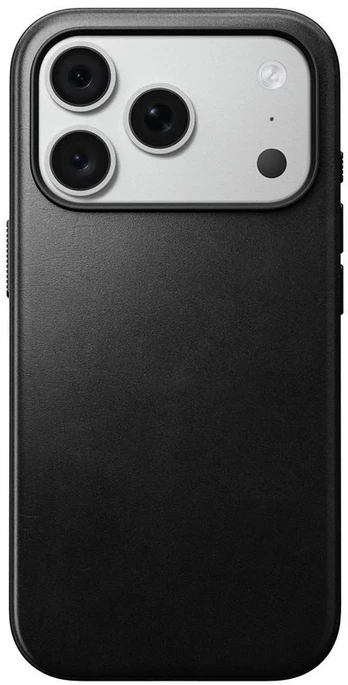 NOMAD leather case for IPHONE 18 Pro/17 Pro compatible with MagSafe (Modern Leather Case Horween Leather) juodas