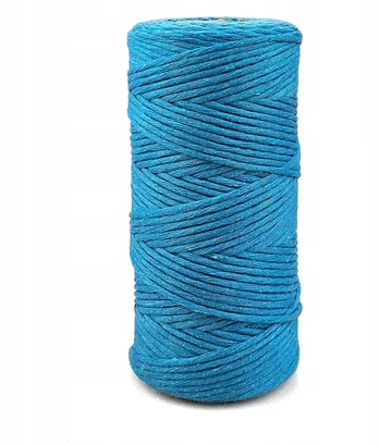 Macrame Medvilninis makramės siūlas, 2mm, 150m, mėlynas