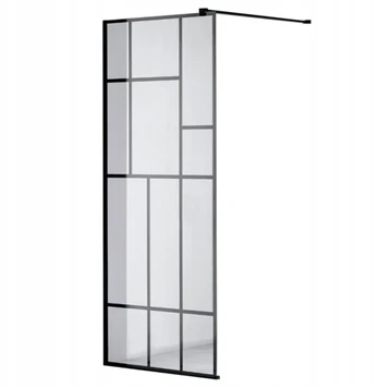 Hydrosan Sh05f juoda dušo sienelė 120 cm 8 mm