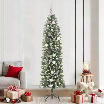 Dirbtinis lieknas Kalėdų medis Žalia 210 cm