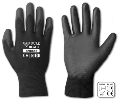 Darbo pirštinės Pure black 9" RWPBC9