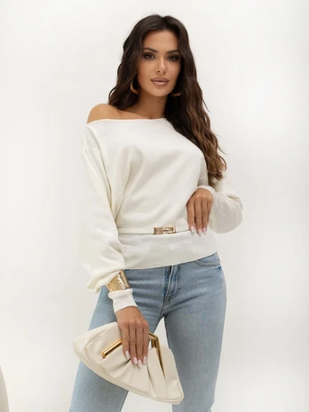 Italy Moda Sweter-IR-SW-3202.98-ecru