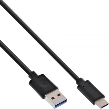 Kabelis USB InLine USB-A - USB-C 0.5 m Juodas (35716)