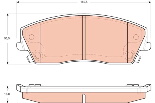 TRW GDB4140 Brake pad set