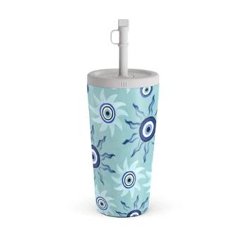 Blue Gaze - Travel Mug, 500 ml / Straw