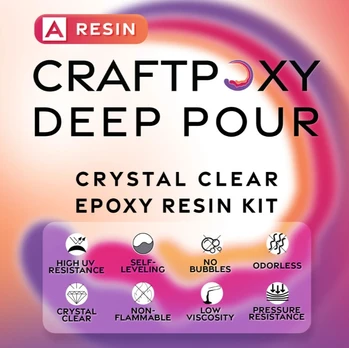 Craftpoxy Deep Pour Skaidri epoksidinė derva 3kg
