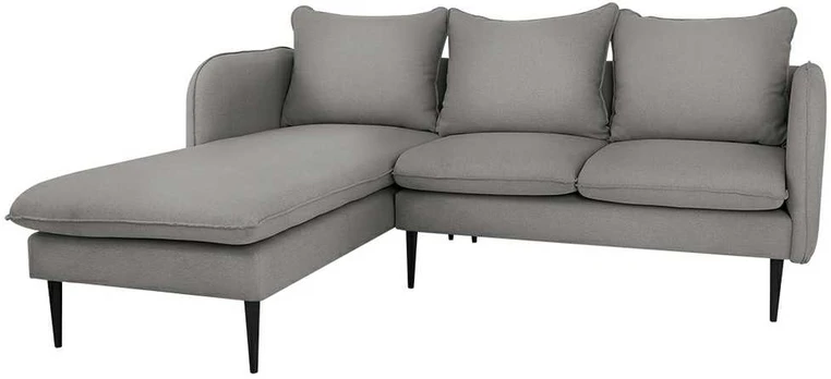 CUSTOMFORM Kampinė Sofa, POSH L Juodas, 89x210 cm, Pilka