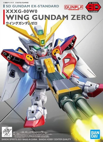 Bandai SD EX Wing Gundam Zero Gunpla plastikinis surinkimo rinkinys