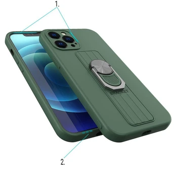 Dėklas Ring Case Silicone Xiaomi Redmi Note 11 Pro + / 11 Pro raudonas