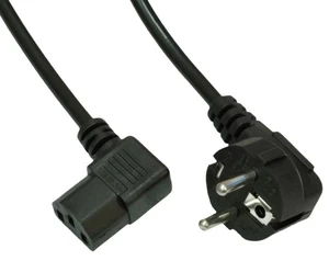 IEC maitinimo laidas PC maitinimo šaltiniui - kampinis - Akyga - 1.5m