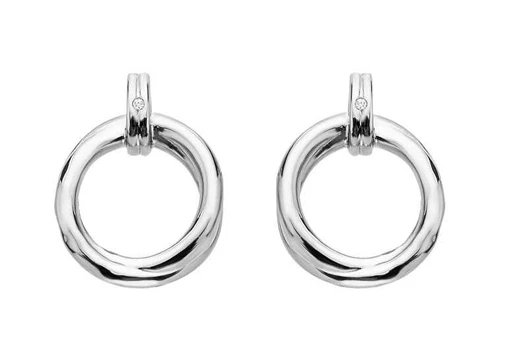 Hot Diamonds Sidabrinis dangle earrings with diamonds Aura DE824