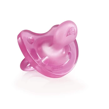 CHICCO PHYSIO SOFT Silikoonist lutt, 6-12M (Roosa)