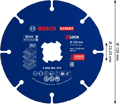 Bosch X-LOCK Carbide MultiWheel 125 x 1 mm