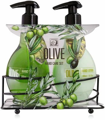 Accentra Hand care set OLIVE in wire basket