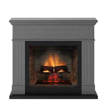 TAGU LARSEN PowerFlame 2 SOLID GREY pastatomas elektrinis židinys su apdaila