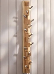 Mottez vertikali ąžuolinė kabykla su 13 kabliukų, 60cm
