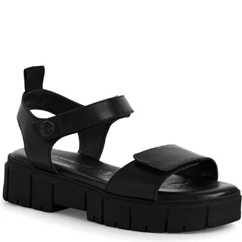 Basutės moterims, Juoda, Wedge/plat sandal