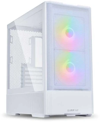 Lian Li LANCOOL 207 PC Case, Midi-Tower, ATX, Tempered Glass - white
