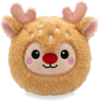 Trendhaus Plush High-Bounce Reindeer Ball Ø 7cm