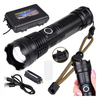 Powerful USB rechargeable LED flashlight, waterproof SP0799