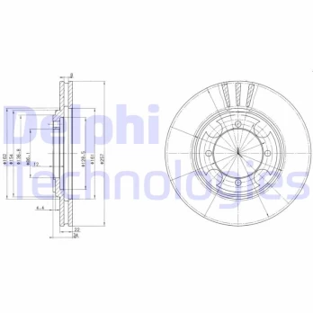 Stabdžių diskas DELPHI BG2628