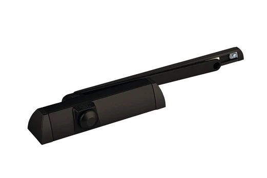 Durų pritraukėjas DORMA, TS90 3-4, juoda spalva, su bėgeliu