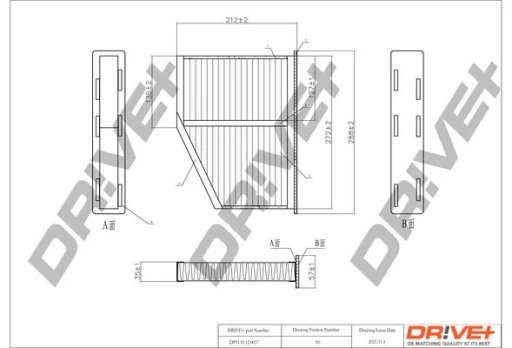 Filtras, salono oras Dr!ve+ DP1110.12.0037